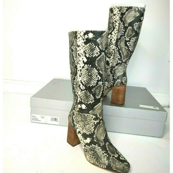 Vince Camuto Knee High Boots Snakeskin Phyton Leather Risy  7.5 - Picture 5 of 12